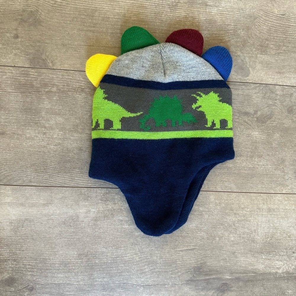 Boutique Addie & Tate Dinosaur Triceratop Ankylosaurus Mohawk Trapper Hat Cap
